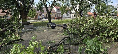 Skutki porannej wichury 