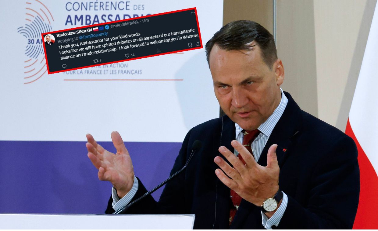 "Z niecierpliwością czekam na powitanie w Warszawie". Sikorski odpowiada Rose'owi