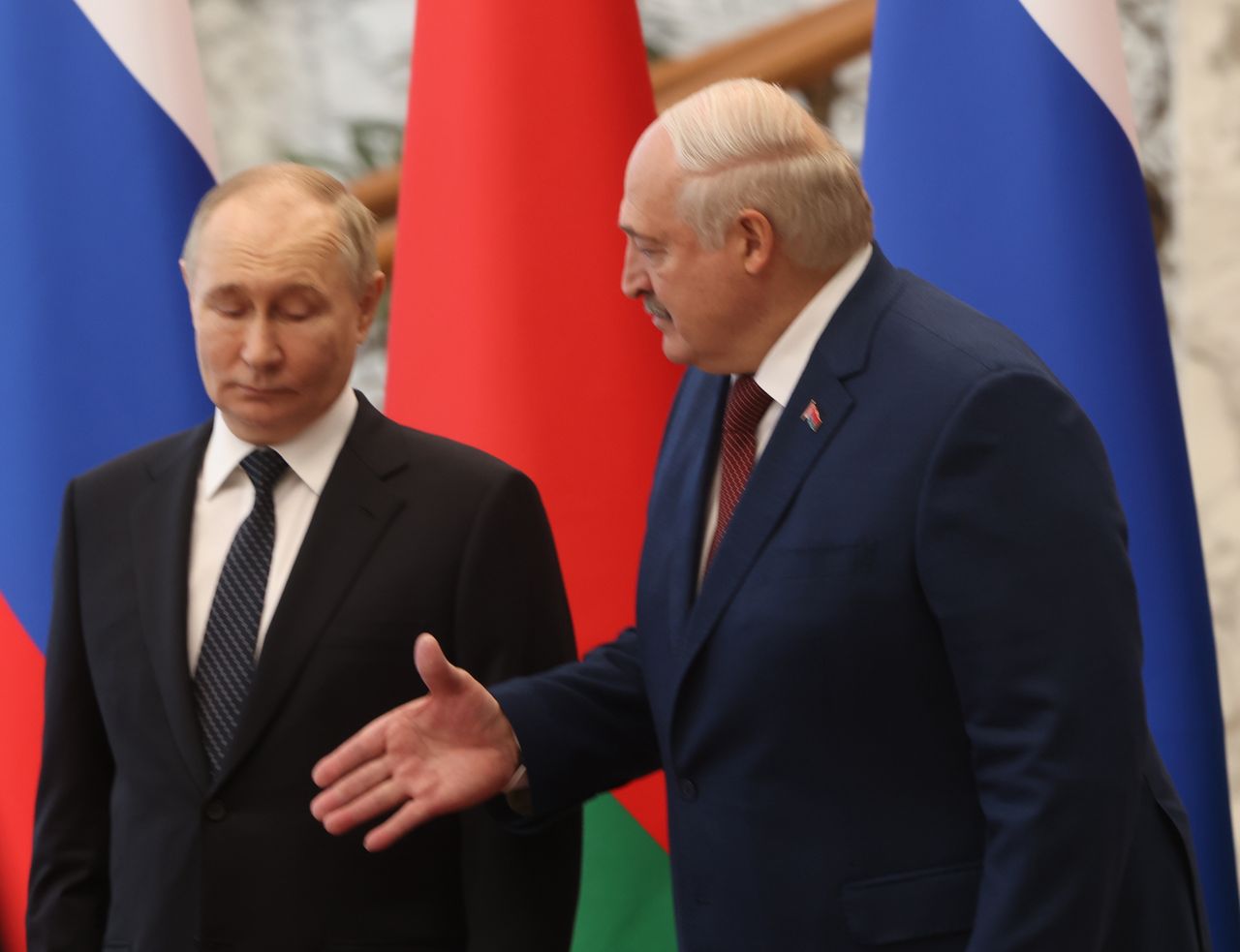 Vladimir Putin and Alexander Lukashenko