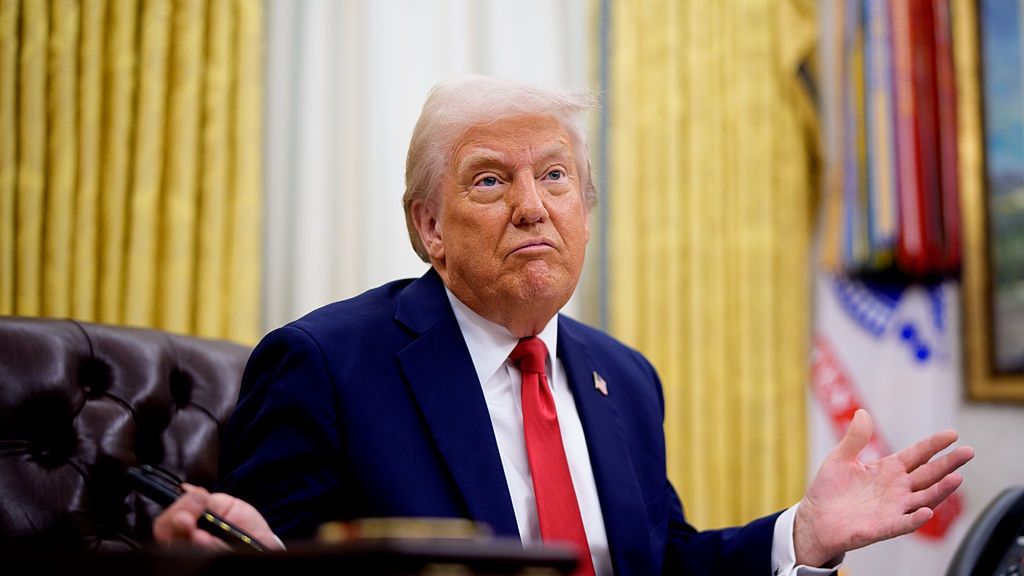 President Trump Signs Executive Orders In The Oval Office
WASHINGTON, DC - MARCH 31: U.S. President Donald Trump gestures while speaking during an executive order signing event in the Oval Office of the White House on March 31, 2025 in Washington, DC. Trump has signed an executive order against ticket scalping and reforming the live entertainment ticket industry. (Photo by Andrew Harnik/Getty Images)
Andrew Harnik