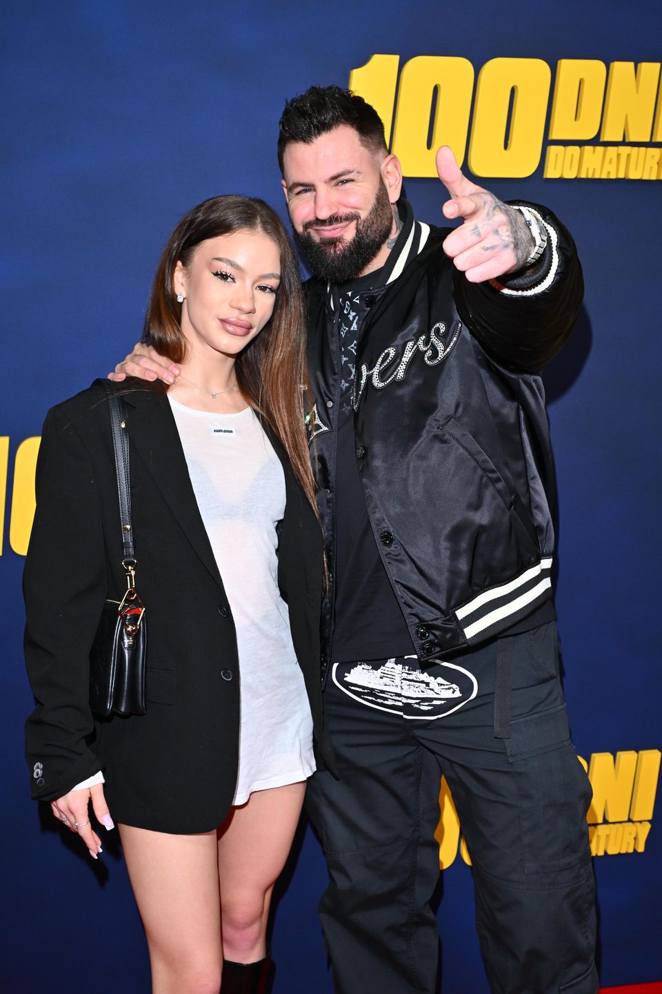 Wojciech Gola i Sofi na premierze filmu