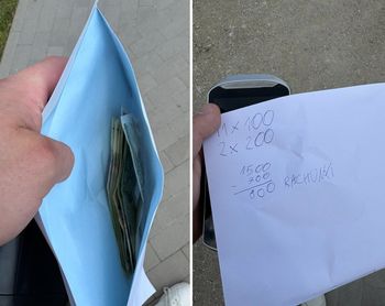 Kurier znalazł kopertę przy paczkomacie. W środku było 1,5 tys. zł emerytury