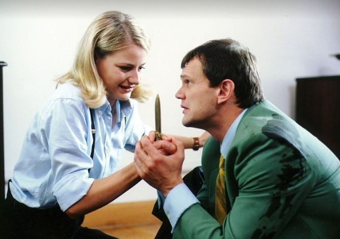 Małgorzata Kożuchowska i Cezary Pazura w filmie "Kiler-ów 2-óch"