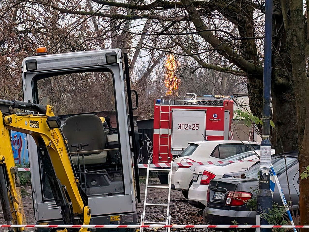 20-metrowy słup ognia nad Krakowem. Policja bada sprawę
