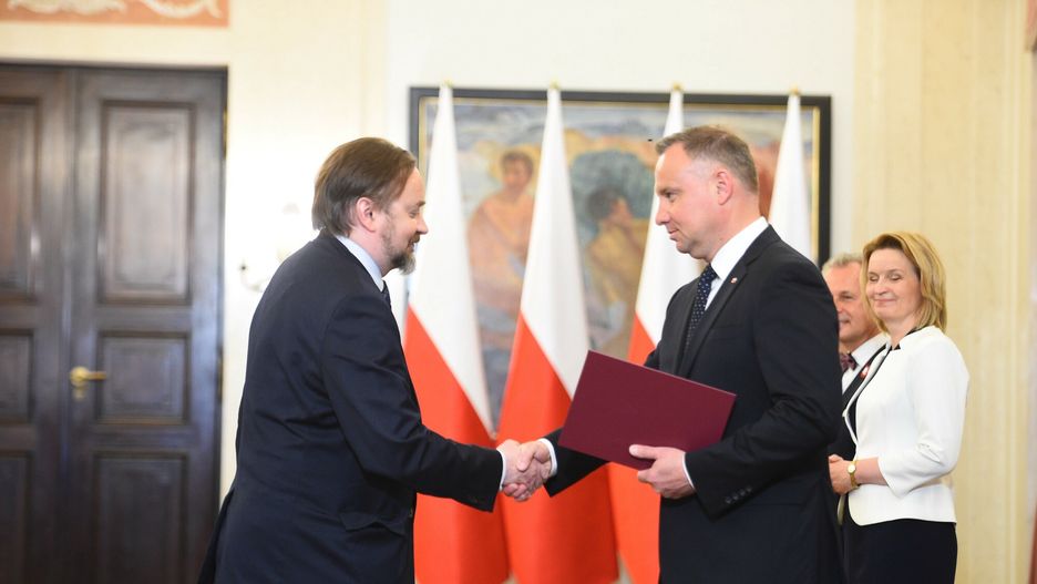 szef Gabinetu Prezydenta Paweł Szrot i Prezydent RP Andrzej Duda
