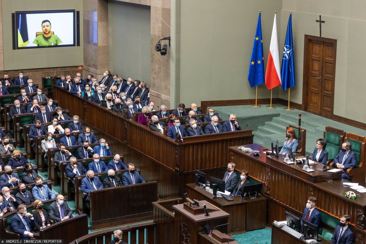 Zgromadzenie Narodowe z udziałem Wolodymyra Zelenskiego, prezydenta Ukrainy