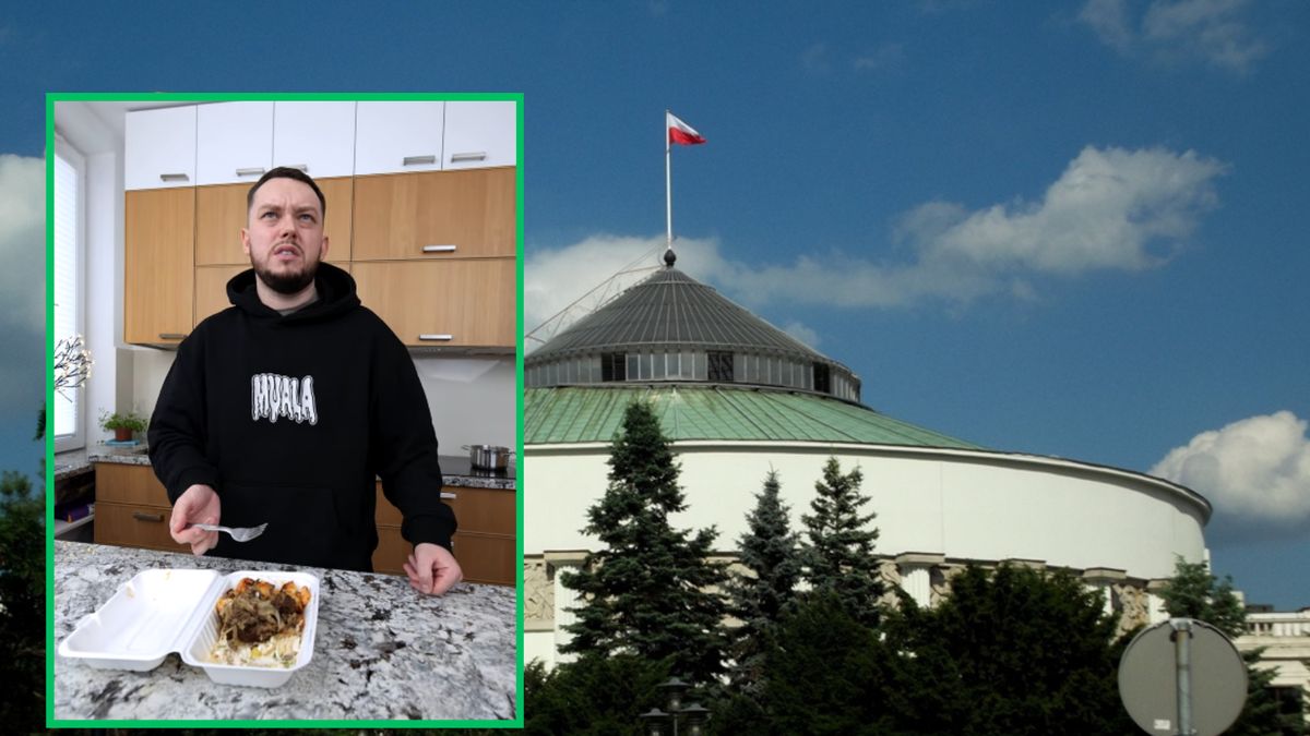 Youtuber spróbował jedzenia, którym żywią się pracownicy Sejmu i posłowie