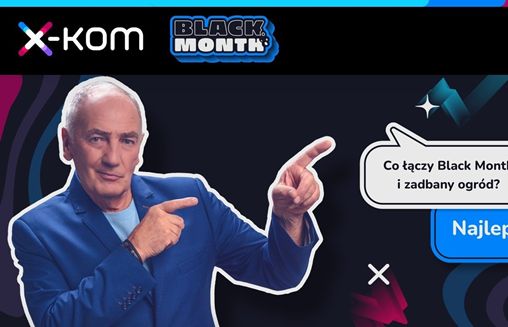 Karol Strasburger rzuca technologiczne suchary w kampanii x-komu na Black Month