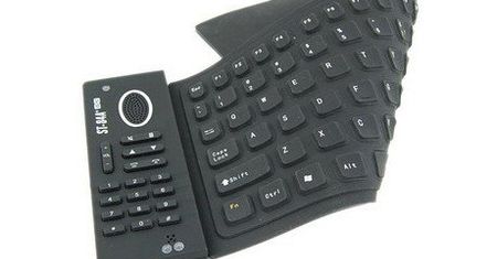 Gumowa klawiatura z telefonem Skype