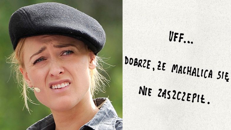 Matylda Damięcka komentuje "aferę szczepionkową"