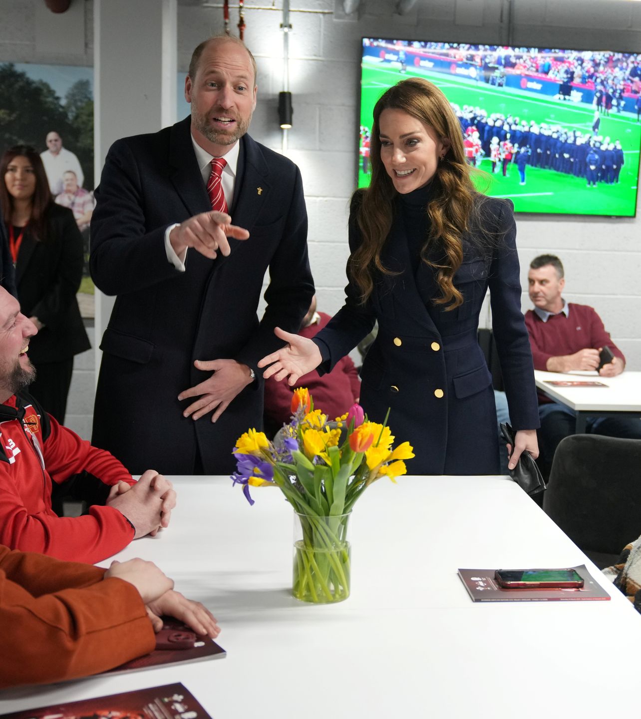 Kate Middleton i książę William na meczu rugby