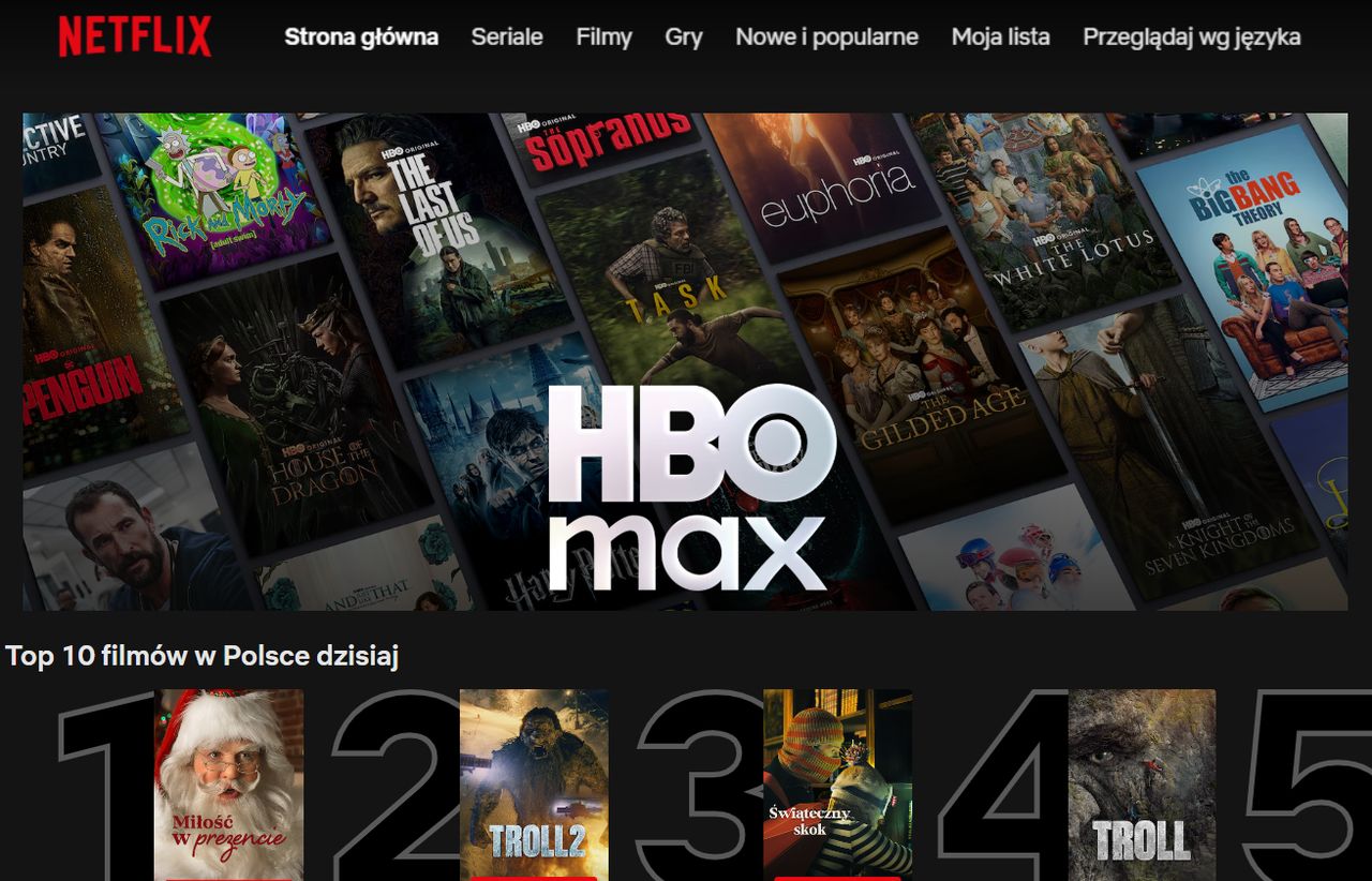 Fuzja Netfliksa i HBO Max. "Zabetonuje to dominację platformy w Polsce"