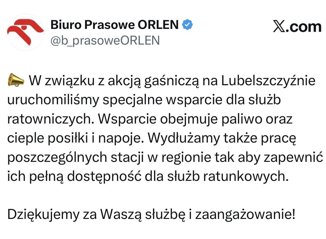 Pomoc dla strażaków