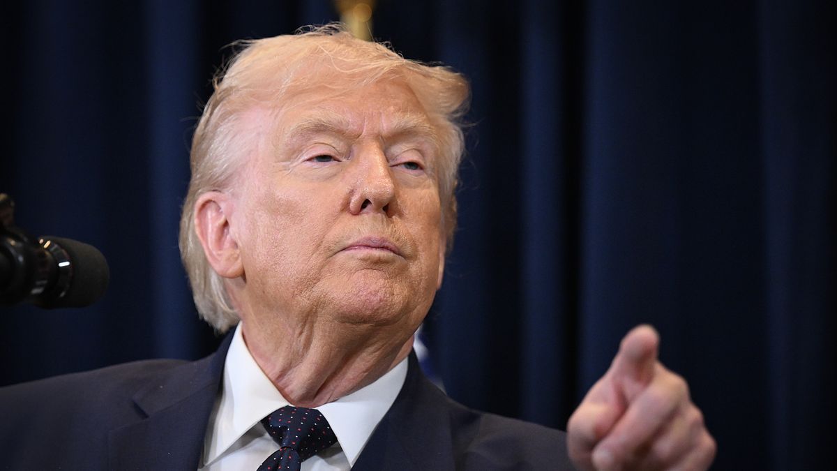 DORAL, FLORIDA - MARCH 09: U.S. President Donald Trump speaks to reporters during a news conference at Trump National Doral Miami on March 9, 2026 in Doral, Florida. President Trump spoke on his administration's strikes on Iran. (Photo by Roberto Schmidt/Getty Images)
