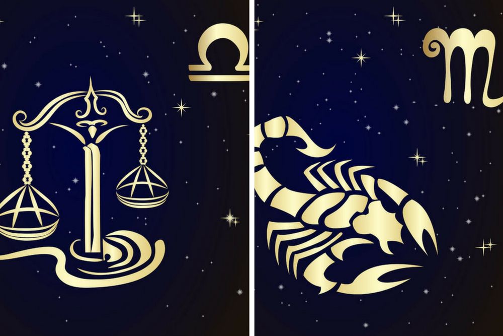 Wizerunki znaków zodiaku - Wagi i Skorpiona