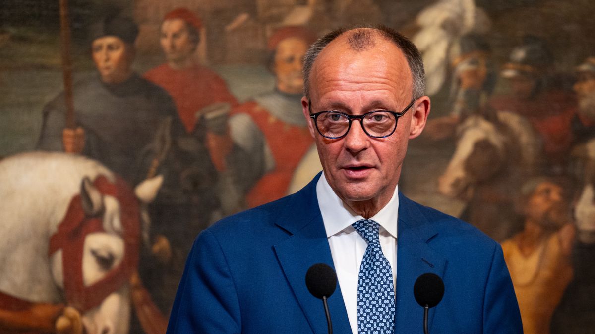 Friedrich Merz mówi o wojnie w Ukrainie.