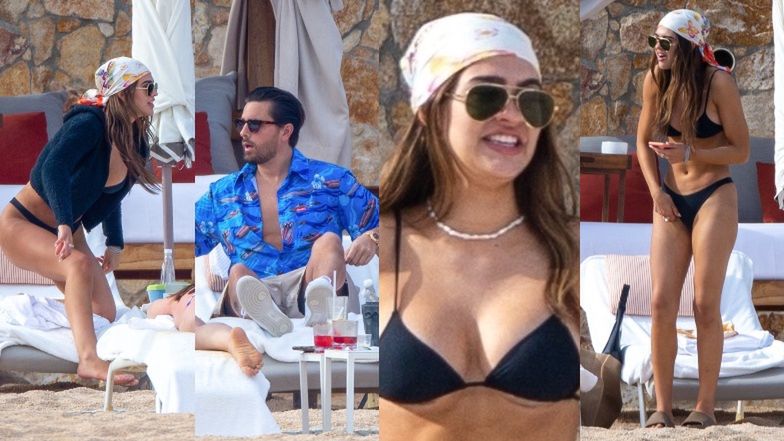 Scott Disick ze swą 19-letnią dziewczyną Amelią Hamlin popija drinki na plaży w Tulum (ZDJĘCIA)