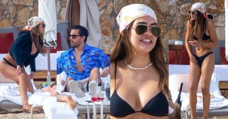 Scott Disick ze swą 19-letnią dziewczyną Amelią Hamlin popija drinki na plaży w Tulum (ZDJĘCIA)