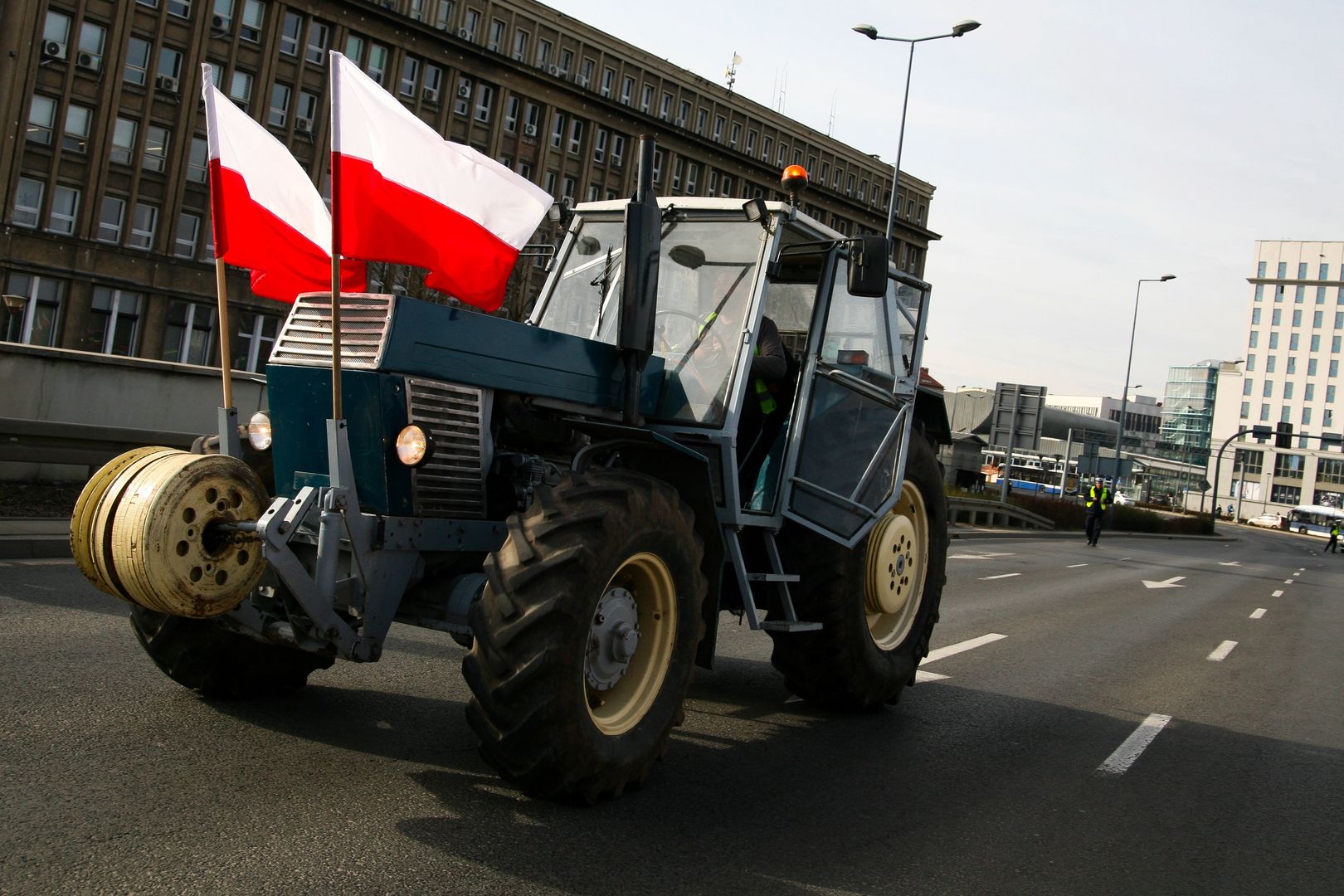 Protest rolników w Krakowie m.in. przeciwko wprowadzeniu Zielonego Ładu