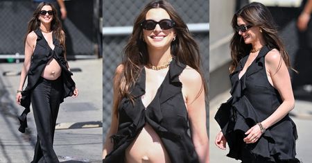 Anne Hathaway za nic ma uwagi o SZTUCZNYM BRZUCHU. Aktorka ponownie wyeksponowała ciążowe kształty (ZDJĘCIA)