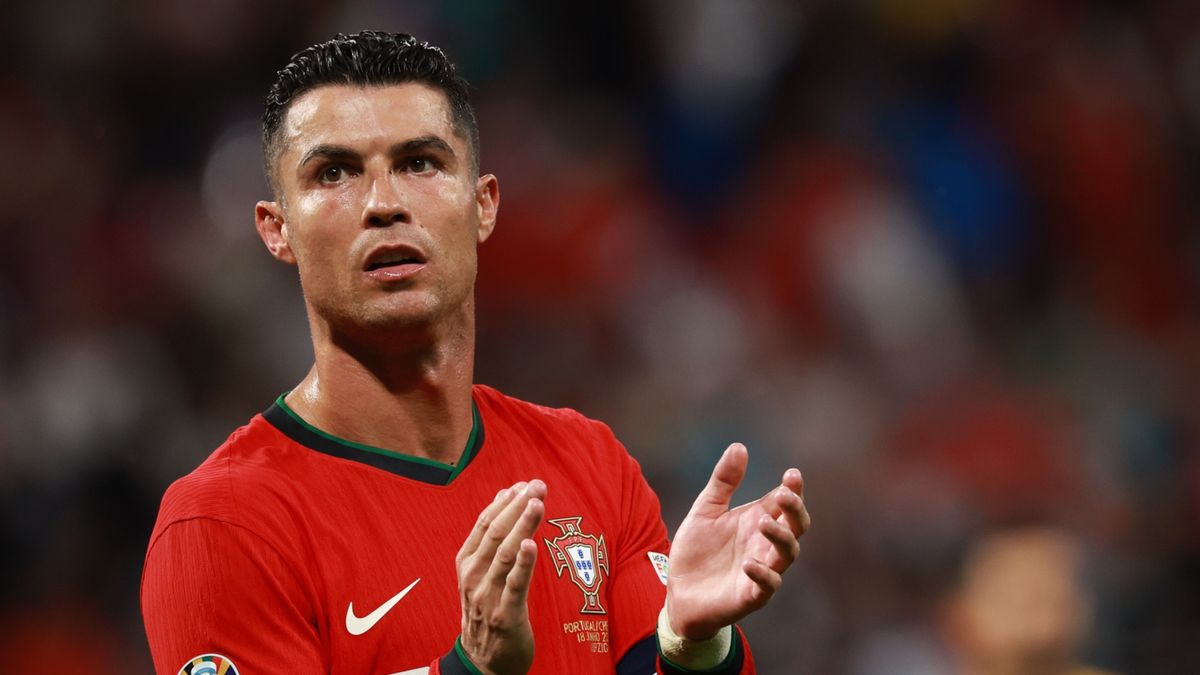 Cristiano Ronaldo w czasie meczu Euro 2024