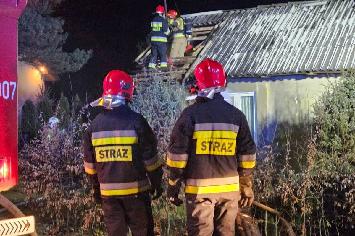 Pożar domu w Dobrowoli