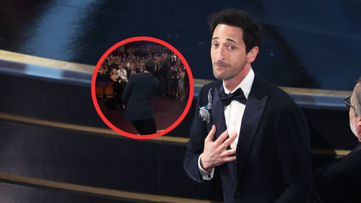 Adrien Brody podczas Oscarów 2025