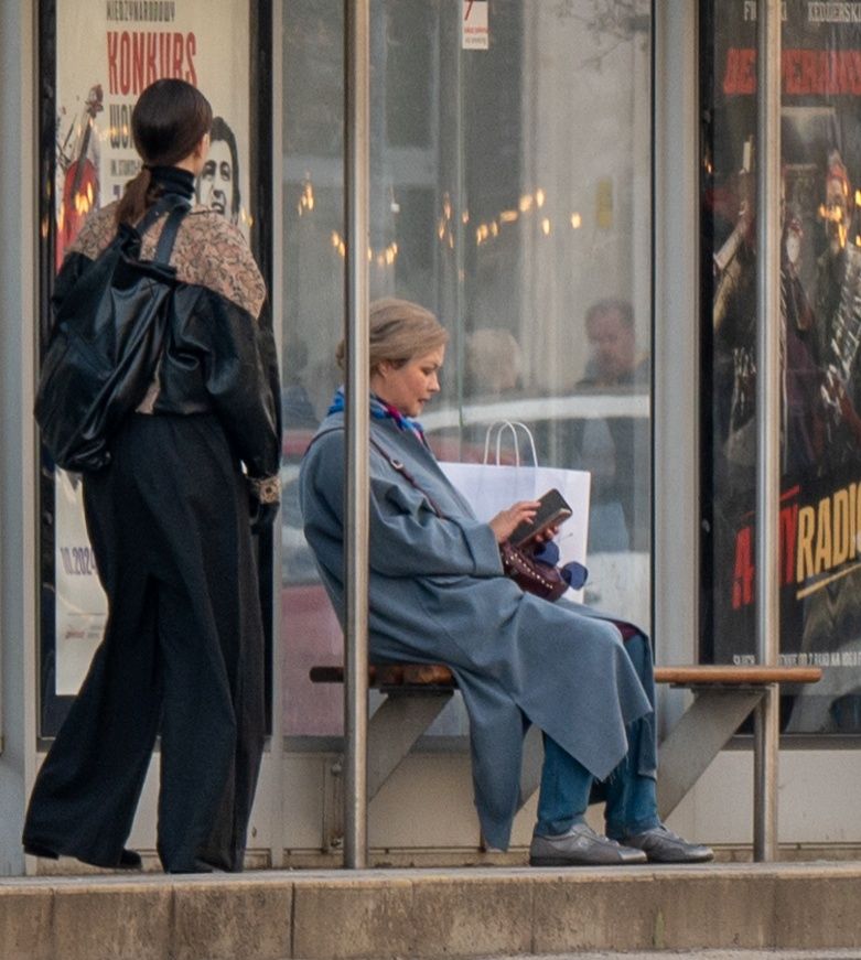 Agnieszka Wagner w tramwaju