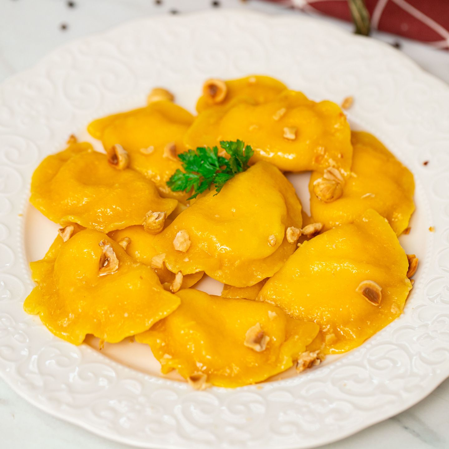 Dyniowe pierogi z serem