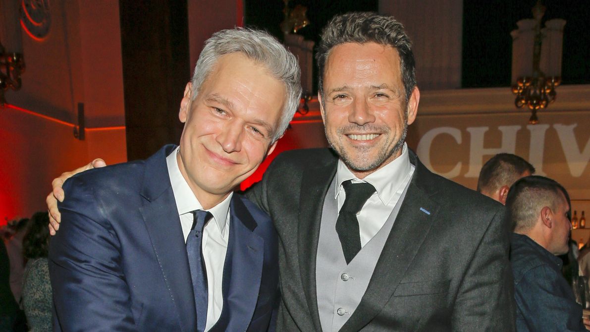 Michał Żebrowski i Rafał Trzaskowski