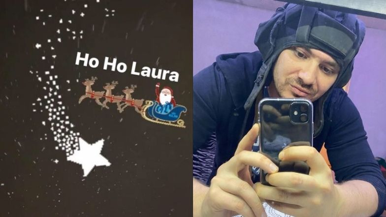 Daniel Martyniuk mknie do córki uzbrojony w mikołajkowe prezenty