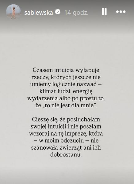 Maja Sablewska zrezygnowała z udziału w imprezie