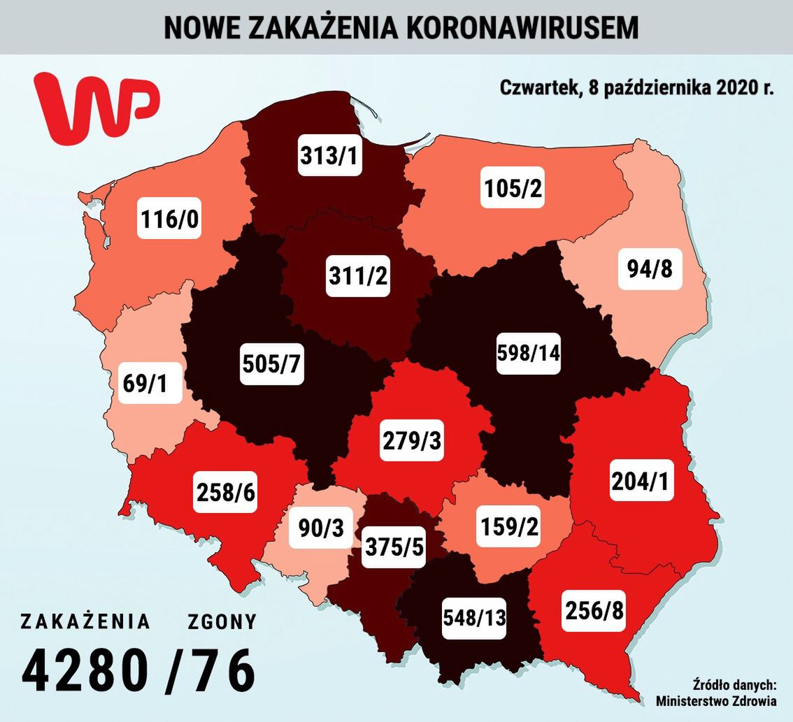Koronawirus mapa