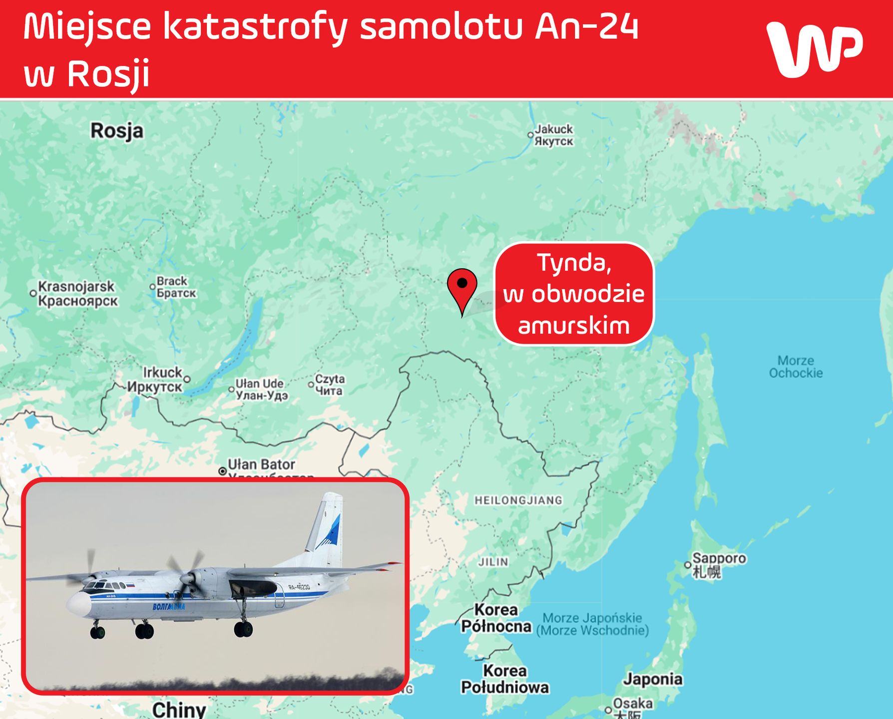 Miejsce katastrofy rosyjskiego samolotu