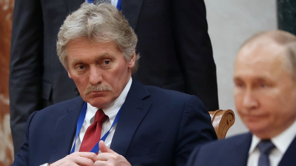 Putin Attends The SCTO Summit With Leaders Of Former Sovet States In MinskMINSK, BELARUS - NOVEMBER 23: (RUSSIA OUT) Russian Presidential Press Secretary Dmitry Peskov (L) looks at President Vladimir Putin (R) during the SCTO Summit on November 23, 2023, in Minsk, Belarus. Presidents of Russia, Belarus, Kazakhstan, Kyrgyzstan and Tajikistan gathered for the Collective Security Council Treaty Organization (CSTO) Summit in Minsk. (Photo by Contributor/Getty Images)Contributor