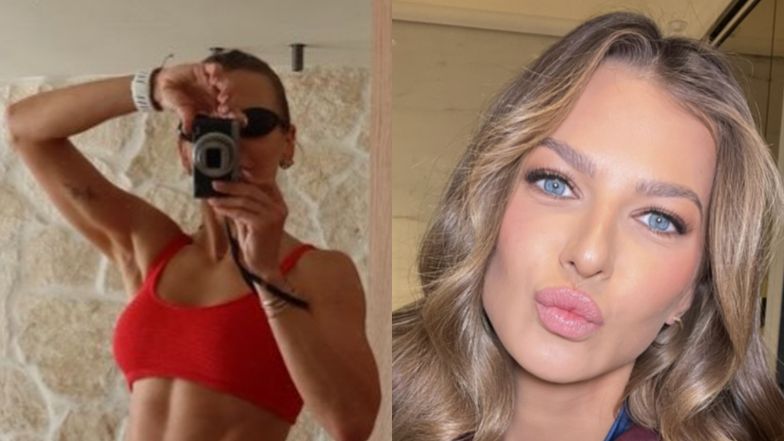 Odziana w bikini Anna Lewandowska pręży imponujące mięśnie