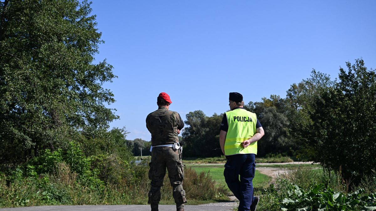 Polatycze, 08.09.2025. Okolice miejsca upadku niezidentyfikowanego obiektu latającego w polu kukurydzy w miejscowości Polatycze w okolicach przejścia granicznego z Białorusią pod Terespolem, 8 bm. Zgłoszenie o odnalezieniu szczątków drona policja otrzymała w nocy z 8 na 9 bm. od funkcjonariuszy Placówki Straży Granicznej. (ad) PAP/Wojtek Jargiło ***Do tego materiału zdjęciowego dostępna jest również depesza w systemie CSI, pt.: Lubelskie/ Szczątki obiektu latającego zaleziono przy granicy z Białorusią***