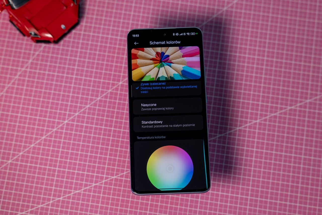 Ustawienia kolorów Redmi Note 15 4G