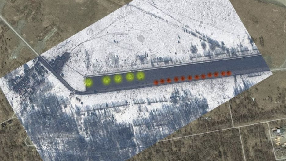 Zdjęcie satelitarne, na którym dostrzeżono rosyjskie śmigłowce