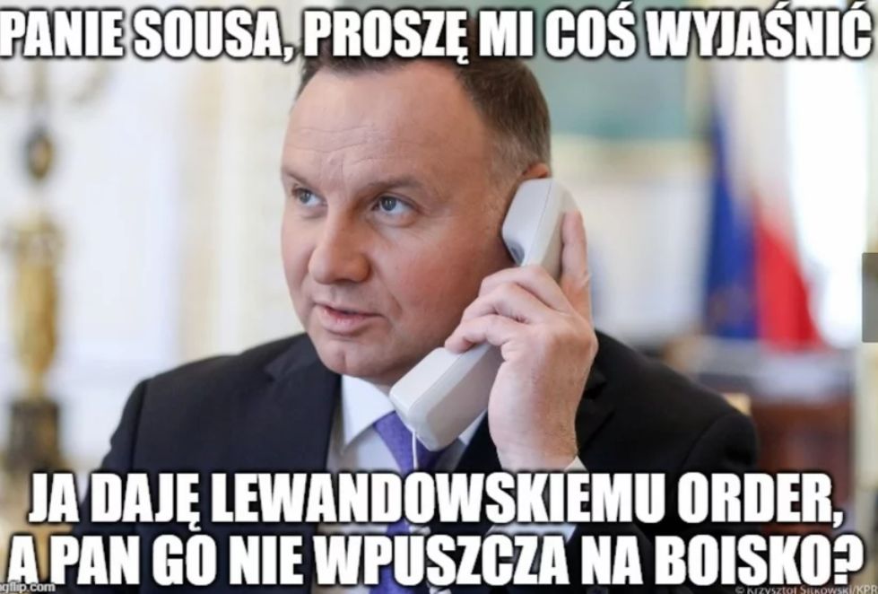 Zażartowano również zdjęciem z Andrzejem Dudą