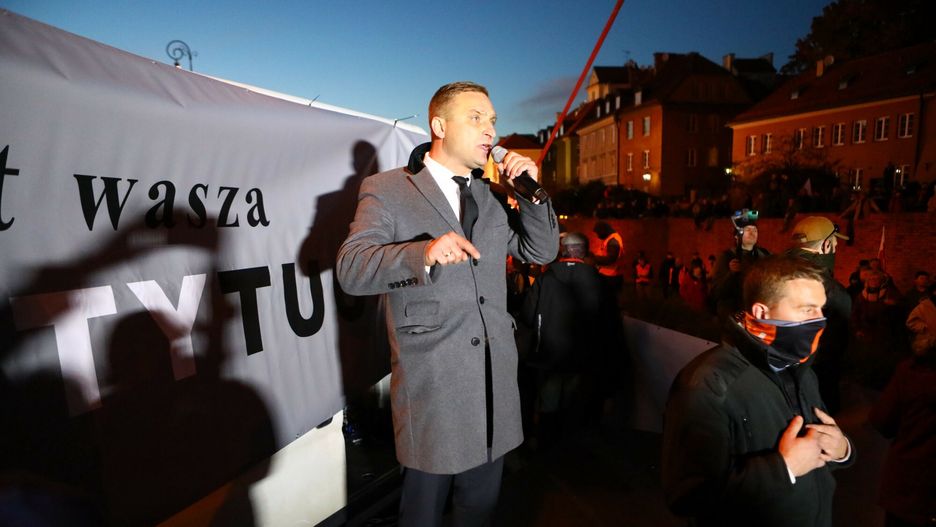 Robert Bąkiewicz zakłócał wystąpienie Wandy Traczyk-Stawskiej