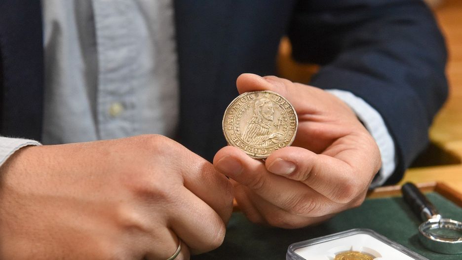 Złoty dukat oblężniczy z 1577 roku z Gdańska