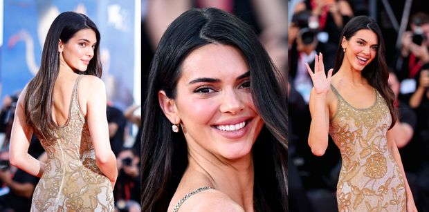 Kendall Jenner OLŚNIEWA w złocie na Festiwalu Filmowym w Wenecji. Klasa sama w sobie? (ZDJĘCIA)