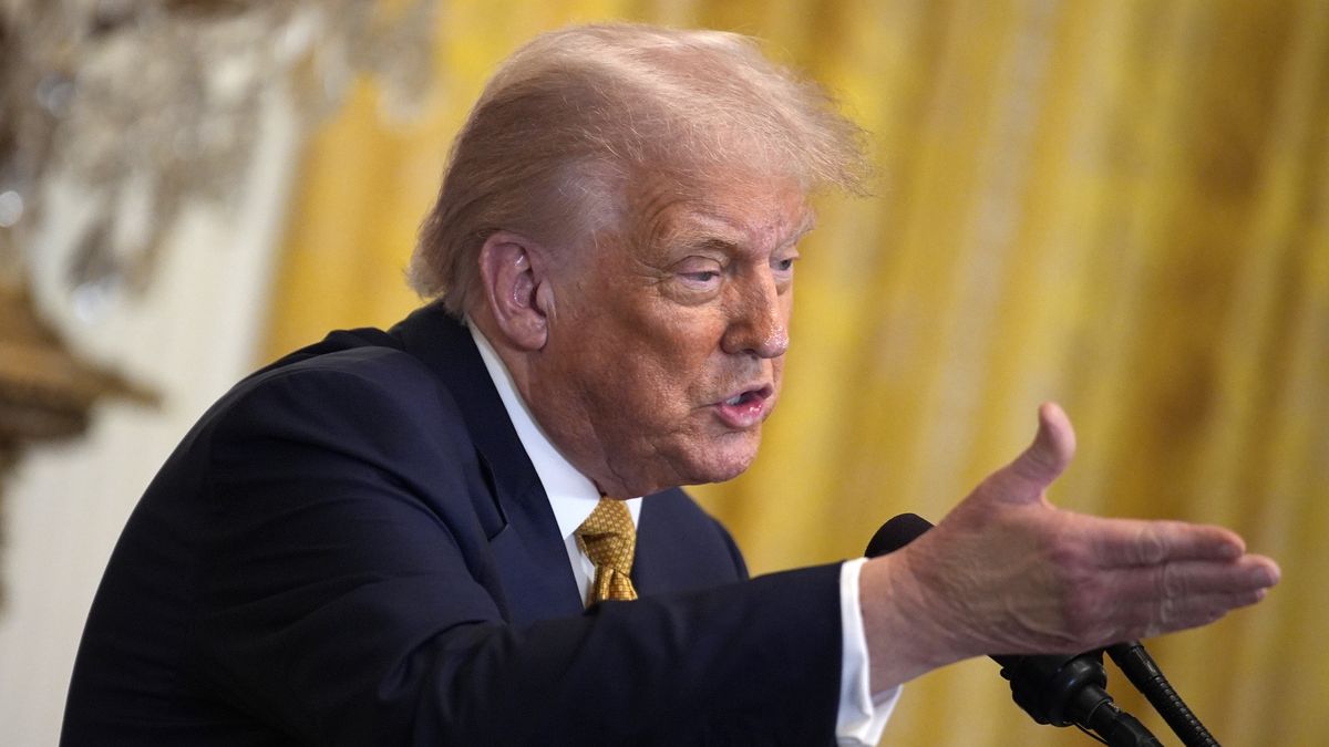 US President Donald Trump participates in a reception with Republican Members of Congress in the East Room at the White House in Washington, USA, 22 July 2025. EPA/Yuri Gripas / ABACAPRESS.COM / POOL Dostawca: PAP/EPA.