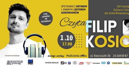 Nagrał blisko tysiąc audiobooków. Filip Kosior będzie gościem Książnicy Płockiej