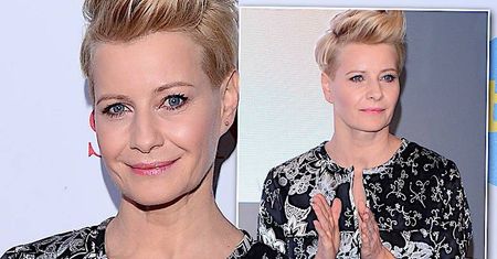Dawno nie widzieliśmy tak fantazyjnych butów na polskich salonach. Małgorzata Kożuchowska założyła je do sportowej bluzy i eleganckiej spódnicy