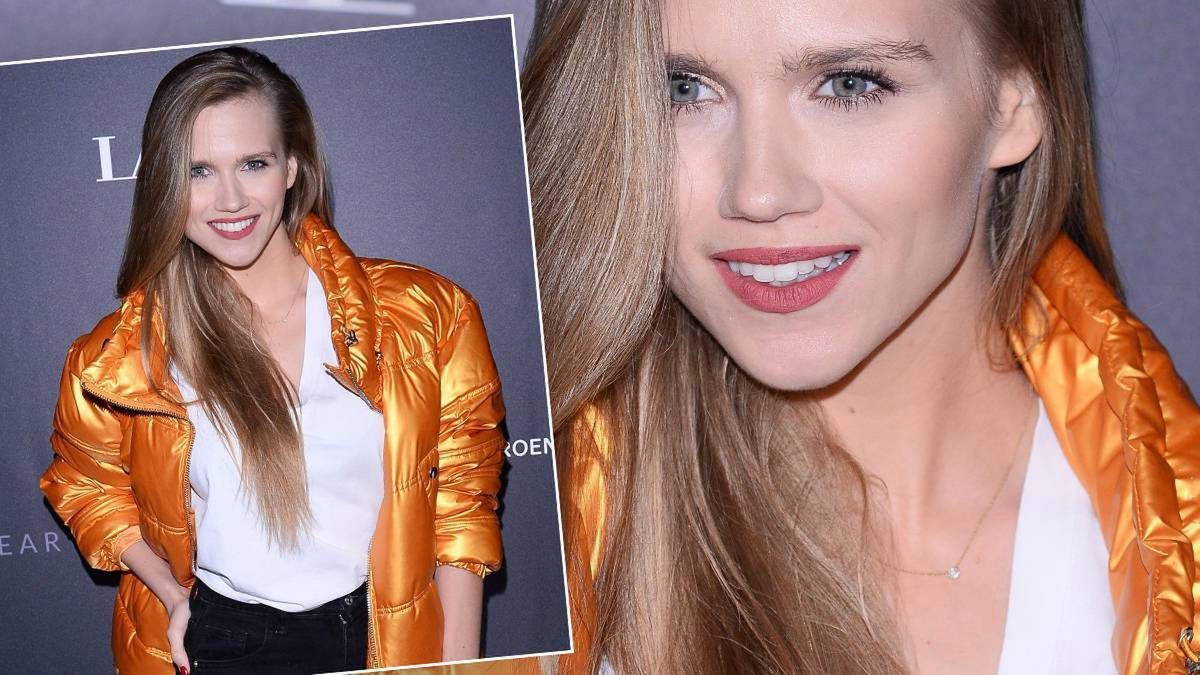 Agnieszka Kaczorowska, ciemne włosy