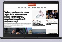 Strona główna polskiego serwisu „L’Express”, fot. mockupbro