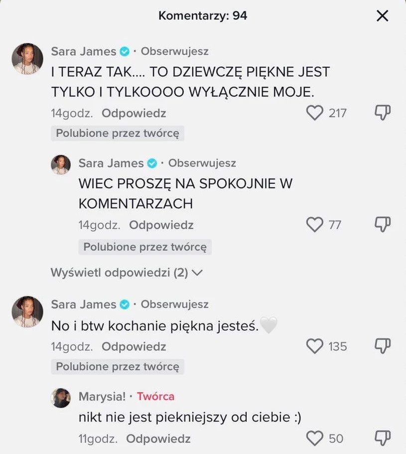 Screen z TikToka