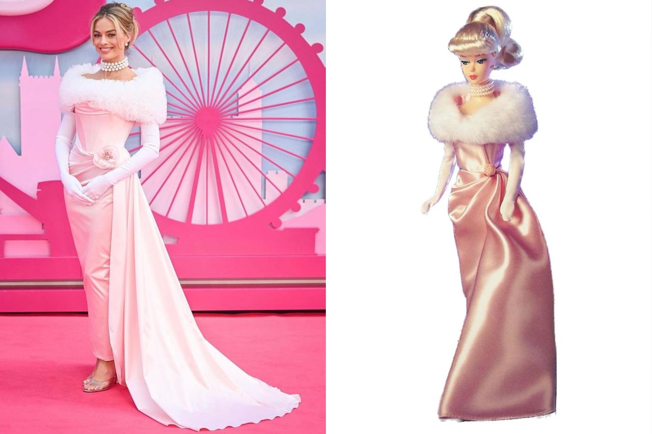 Margot Robbie w bajkowej sukni na europejskiej premierze filmu "Barbie"
